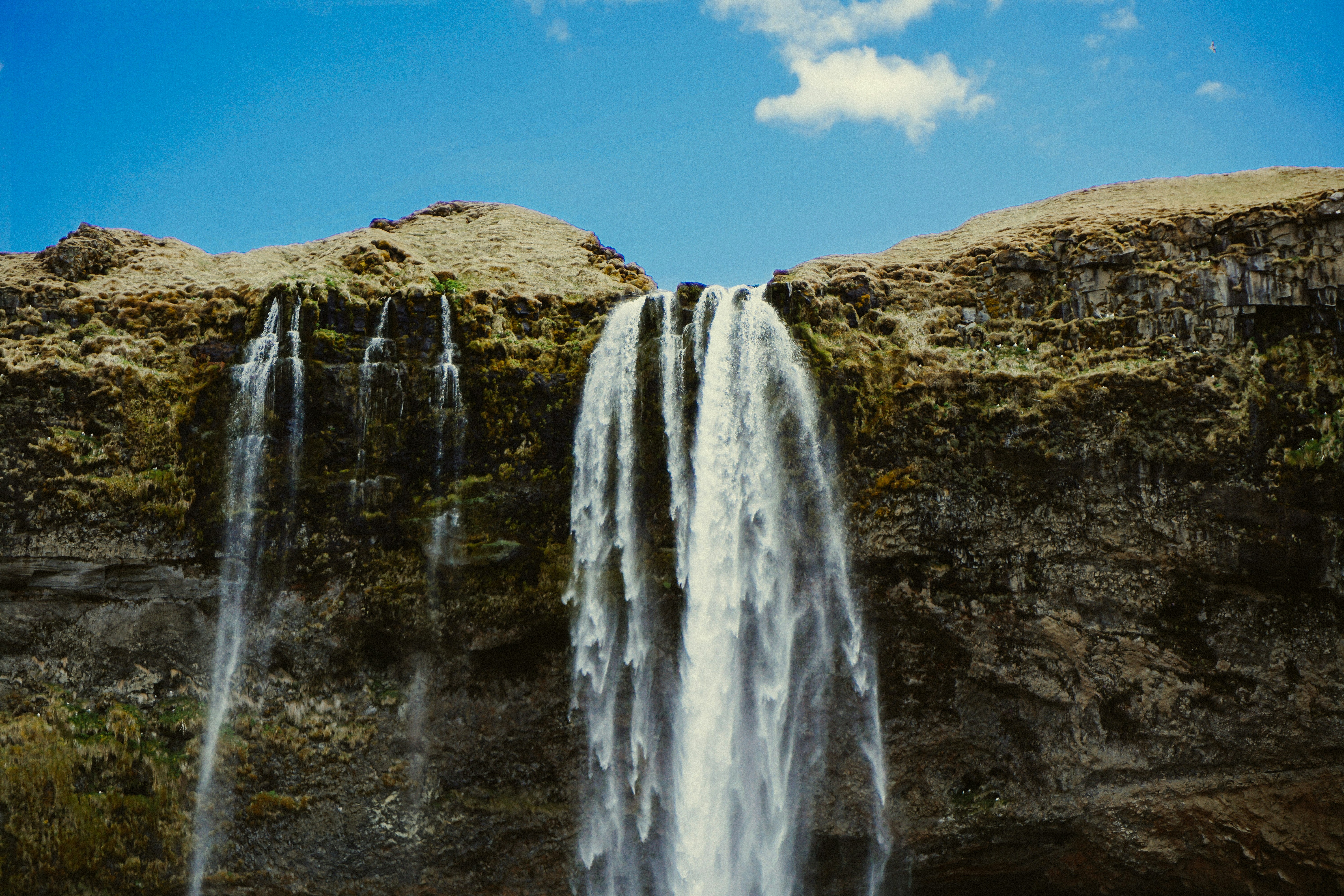 landscape photography of waterfalls